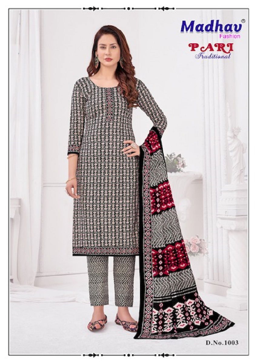 Madhav Pari Traditional Vol 1 Printed Cotton Readymade Suits
